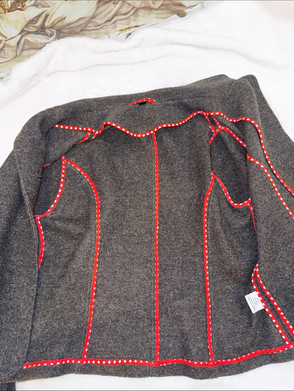 Gray Women's Wool-Blend Button Jacket View 4